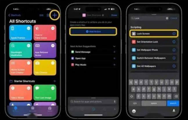 尉氏苹果14锁屏维修店分享iPhone14升级iOS16.4后如何创建锁屏快捷方式 