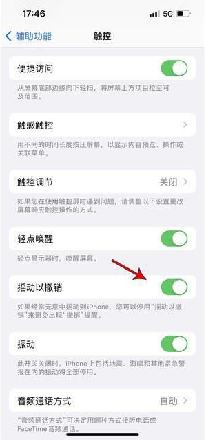 尉氏苹果手机维修分享iPhone手机如何设置摇一摇删除文字 